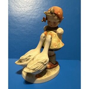 Vintage Hummel West Germany Girl w 2 Geese Goose Figurine Figure #47 3/0 4.75"